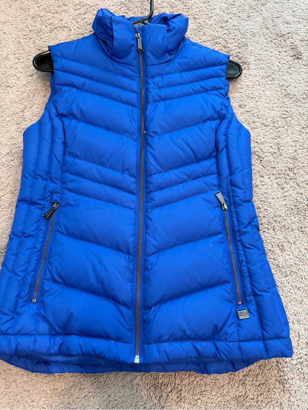 Michael Kors Royal Blue Quilted Puffer Vest